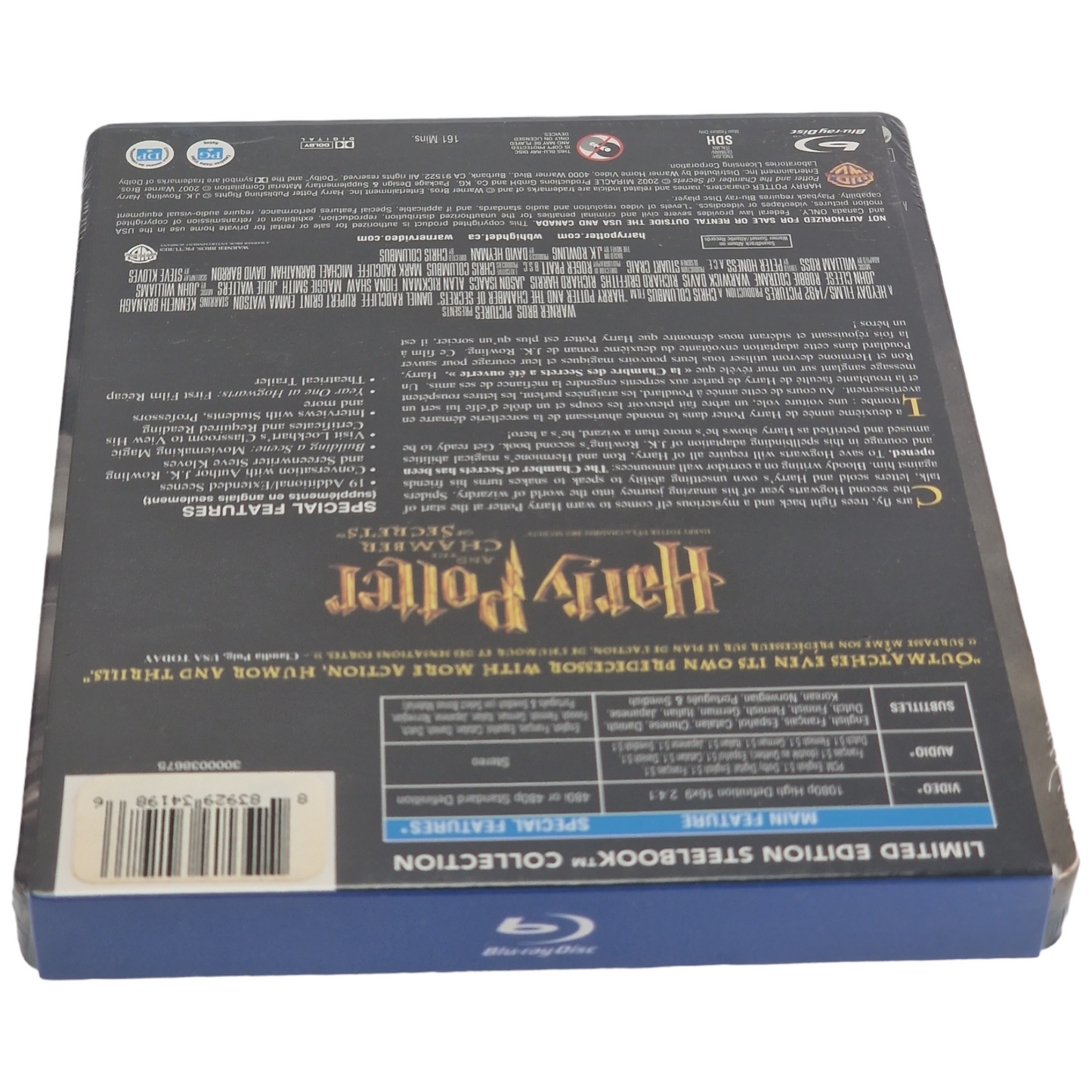 Harry Potter et le Prisonnier d'Azkaban Blu-ray Steelbook Region A VF 2013 Neuf