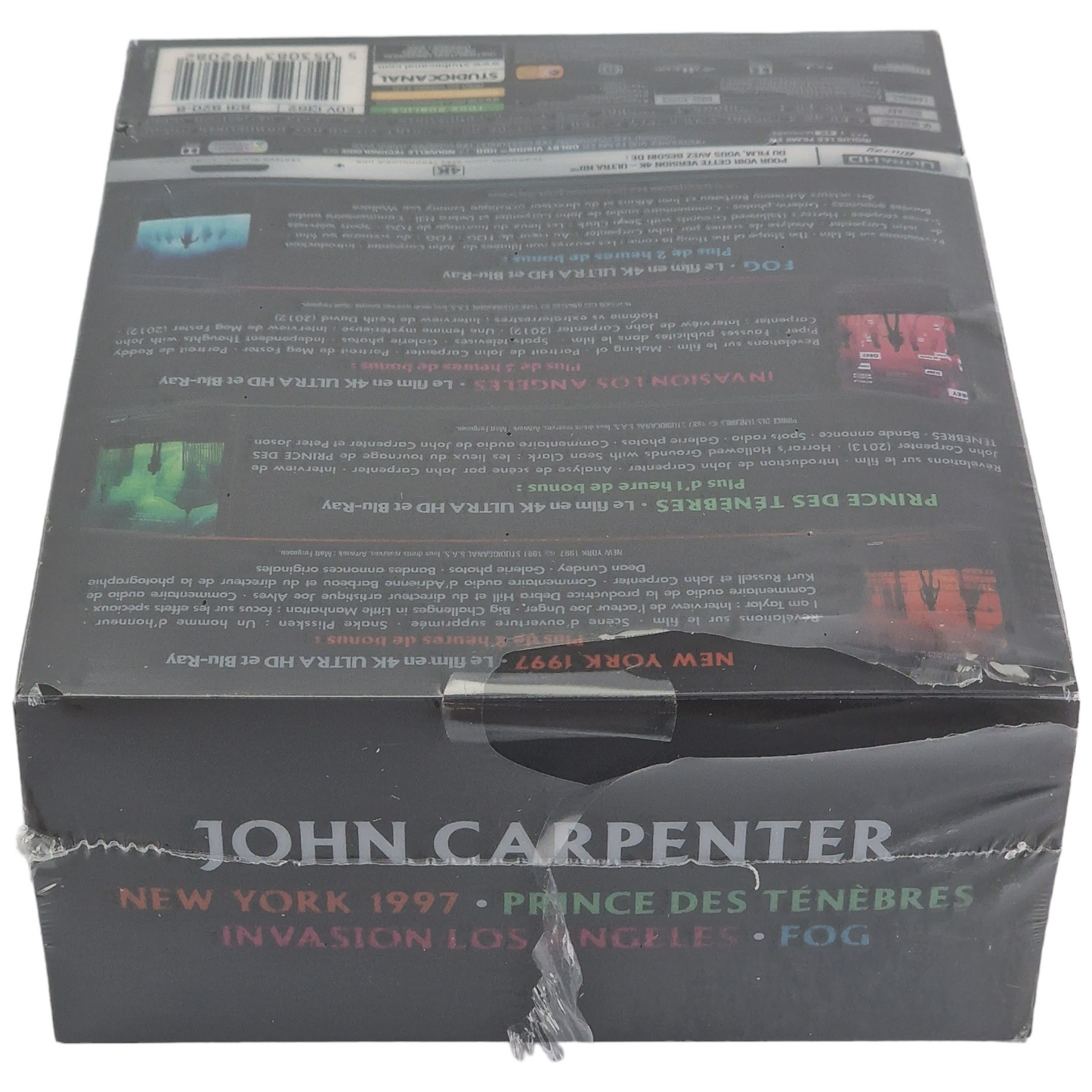 John Carpenter 4K Ultra HD + Blu-ray SteelBook Coffret 4 Films Region B Fnac