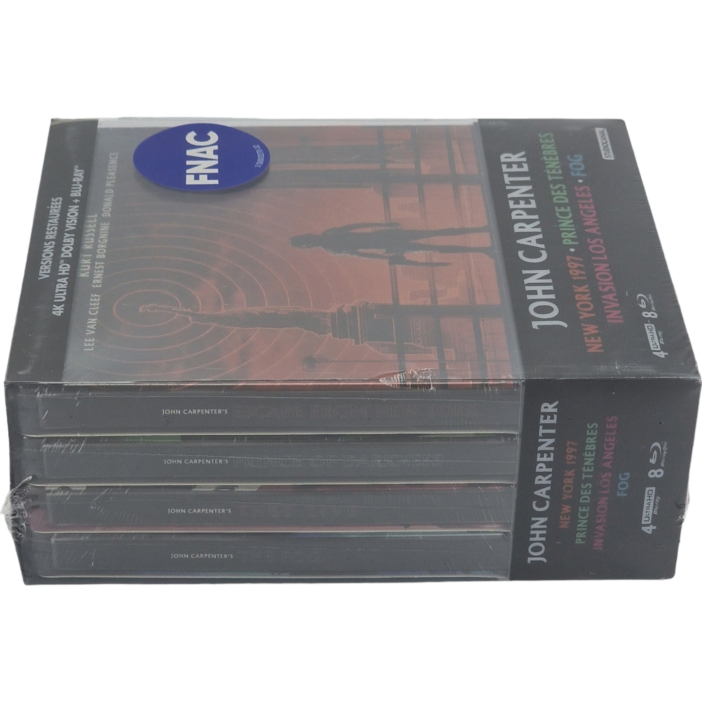 John Carpenter 4K Ultra HD + Blu-ray SteelBook Coffret 4 Films Region B Fnac