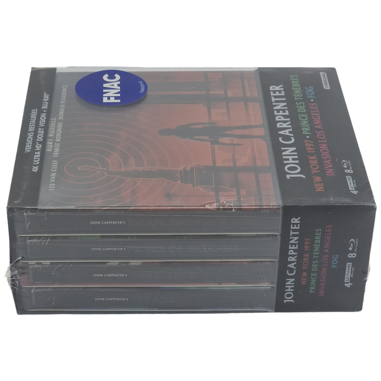 John Carpenter 4K Ultra HD + Blu-ray SteelBook Coffret 4 Films Region B Fnac