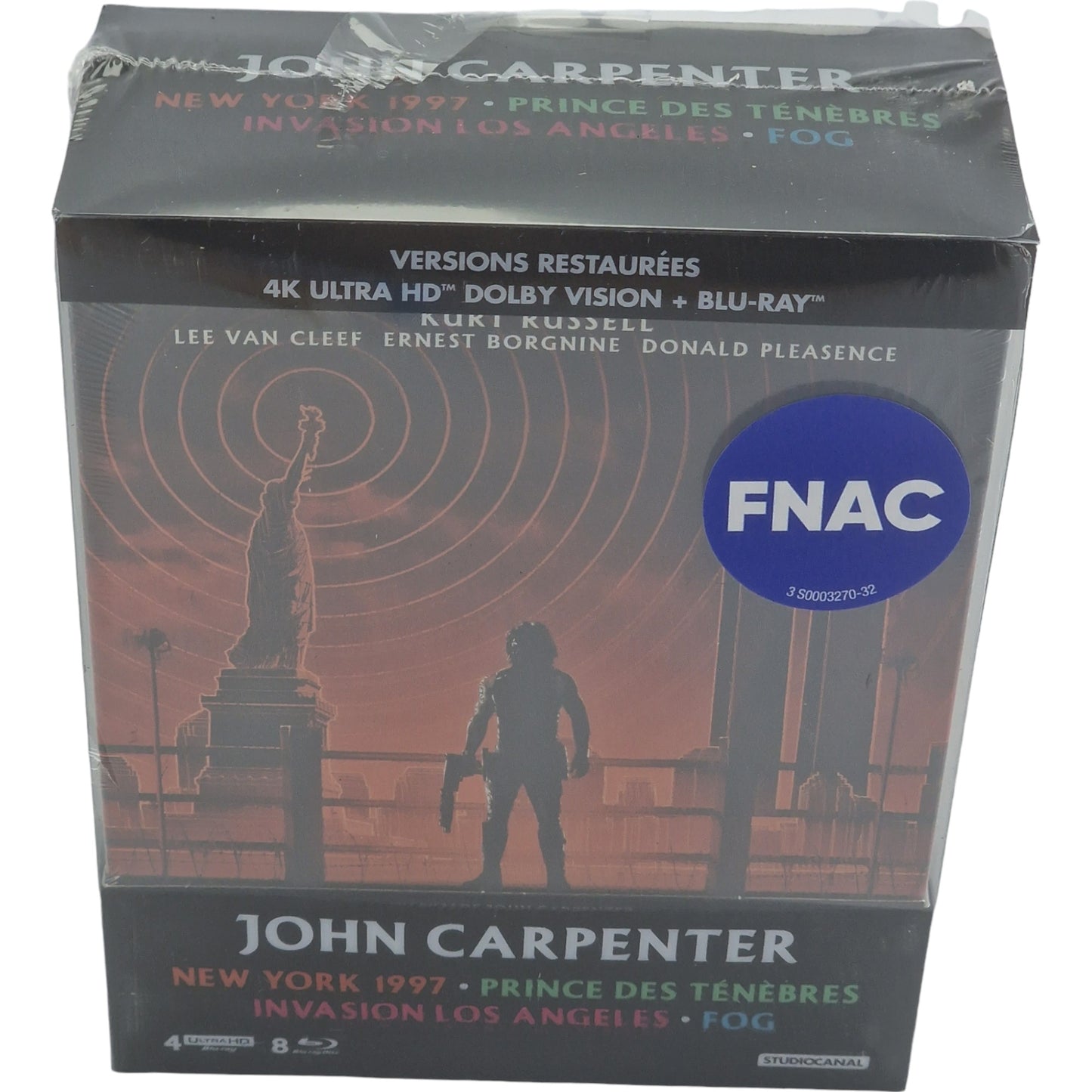 John Carpenter 4K Ultra HD + Blu-ray SteelBook Coffret 4 Films Region B Fnac