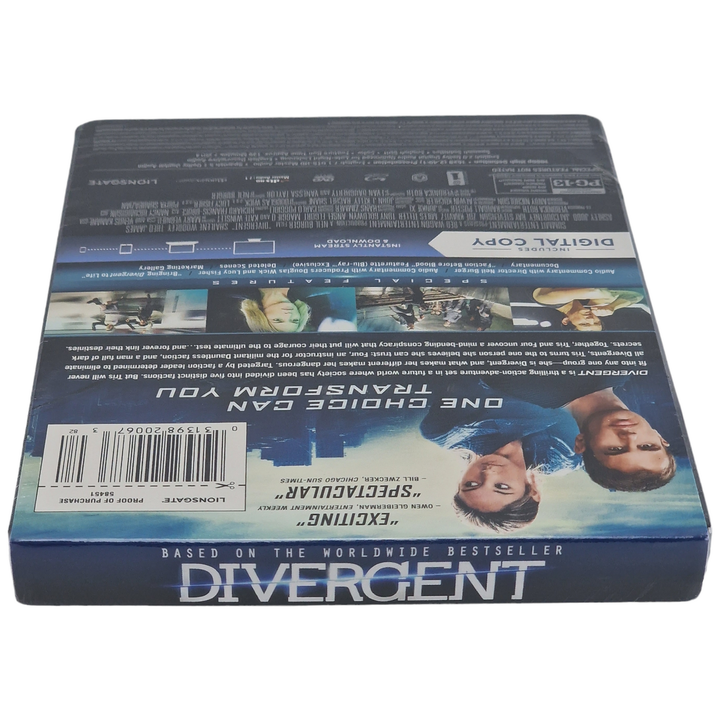 Divergent Blu-ray SteelBook Blu-ray + DVD + Digital HD Édt limitée 2014 Zone A