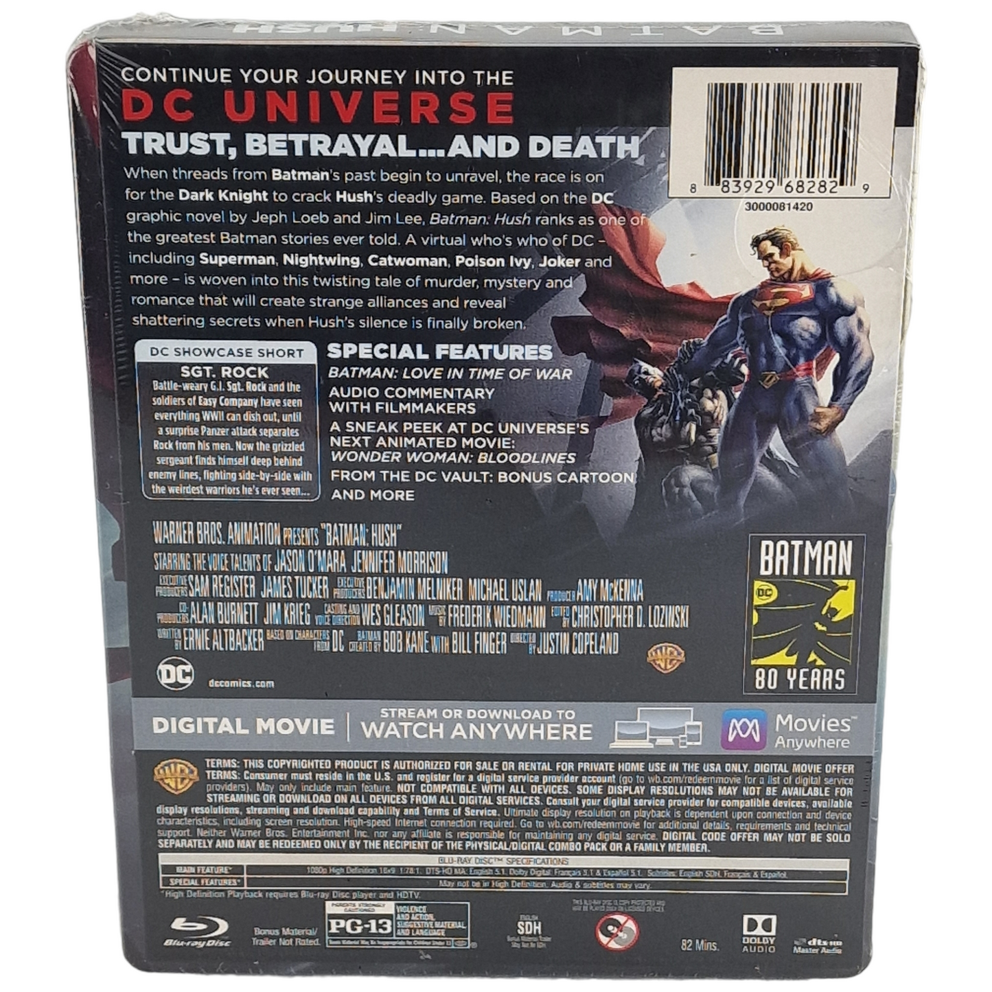 Batman: Hush Blu-ray SteelBook Blu-ray + DVD + Digital HD 2019 VF Zone A