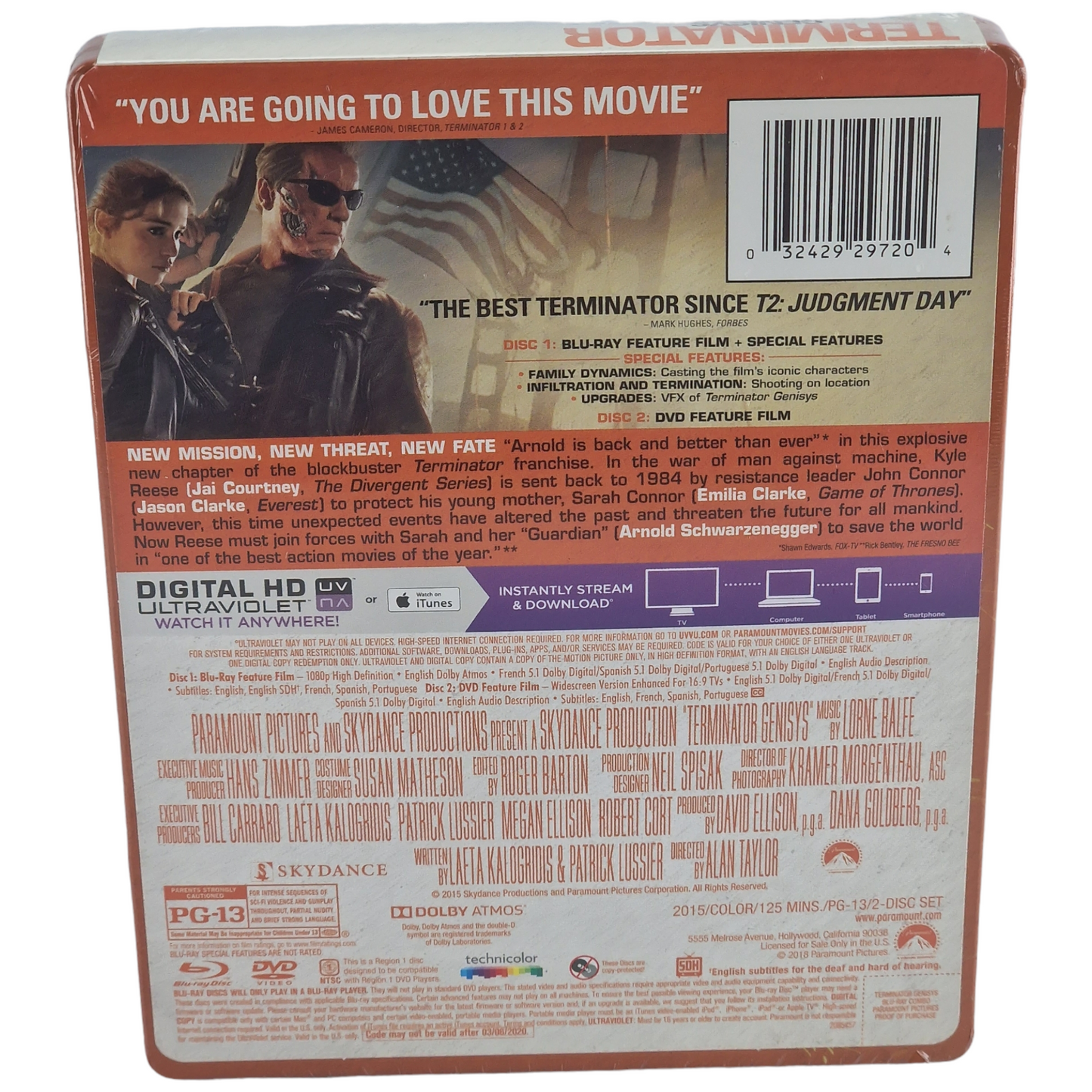 Terminator Genisys Blu-ray SteelBook Blu-ray + DVD 2018 VF Zone A Neuf