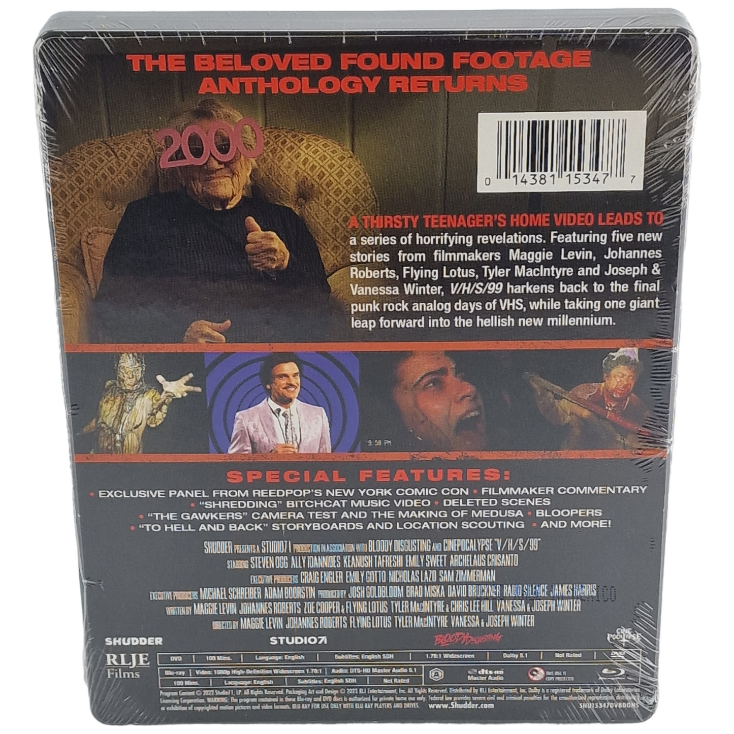 V/H/S/99 Blu-ray SteelBook Blu-ray + DVD 2023 Flying Lotus Zone A