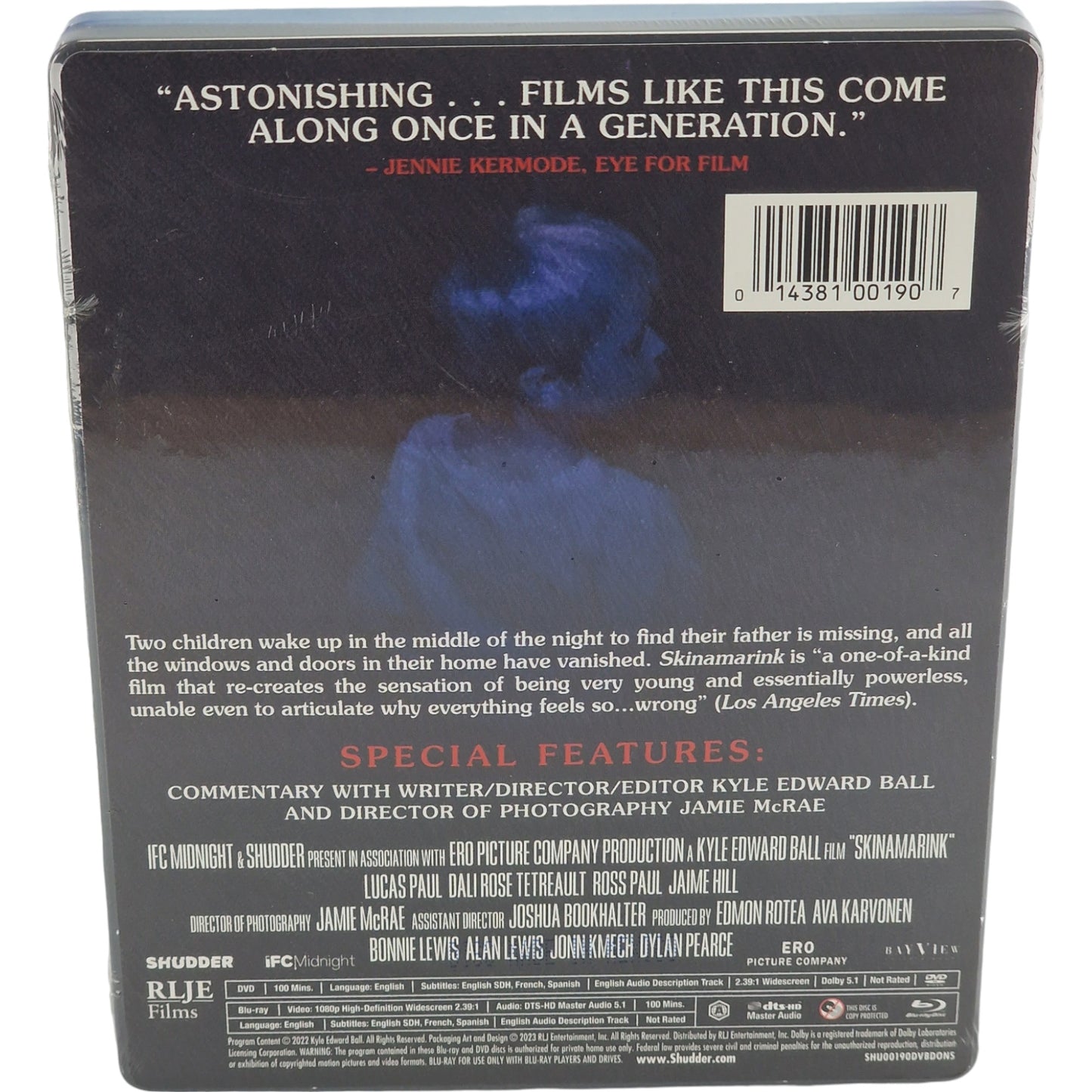 Skinamarink Blu-ray SteelBook Blu-ray + DVD 2023 Dylan Pearce Zone A
