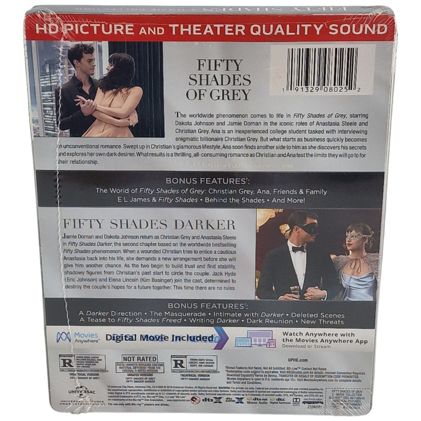 Cinquante nuances de Grey + Cinquante nuances sombres Blu-ray + DVD SteelBook A