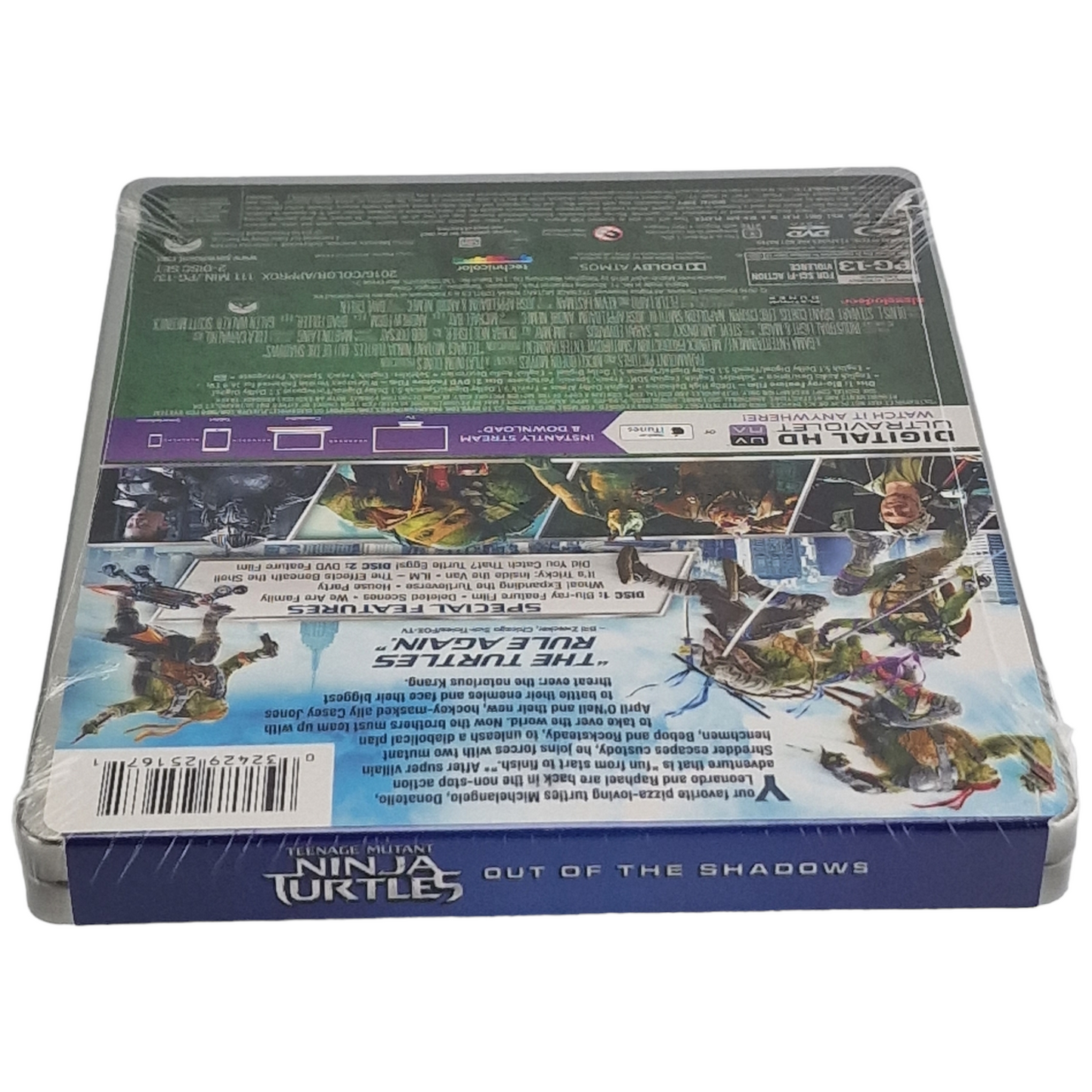 Tortues Ninja Mutantes:De l'ombre à la lumière SteelBook Débossé Blu-ray + DVD
