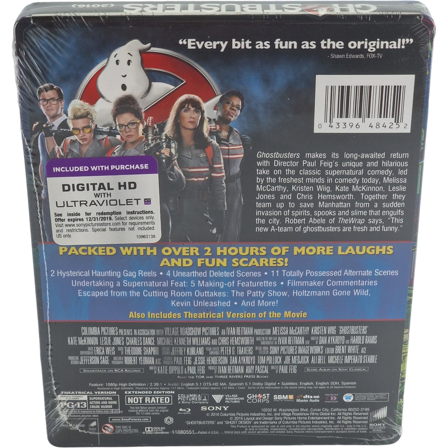 Ghostbusters SteelBook Blu-ray 2016 Edition étendue 1 film, 2 coupes Zone A