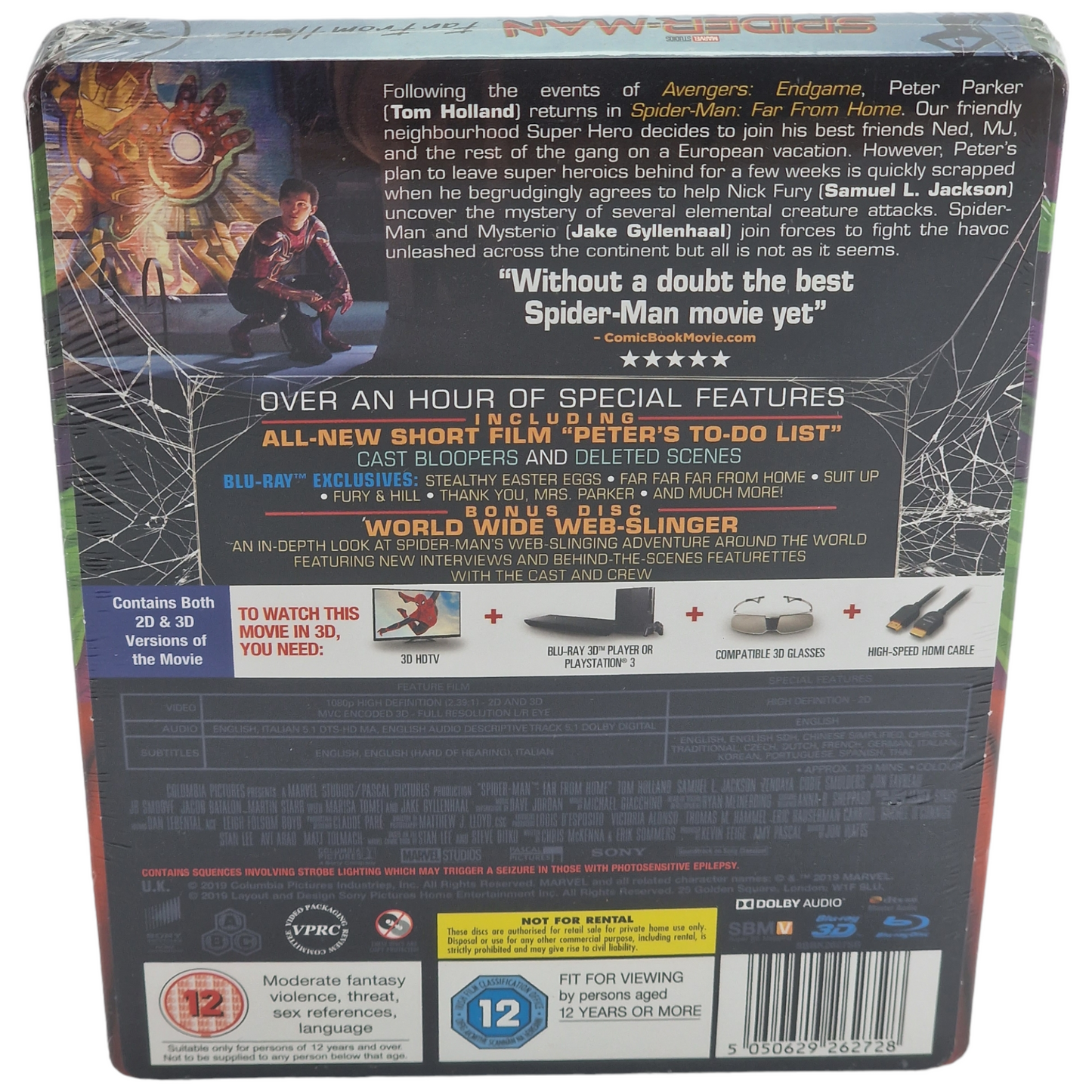 Spider-Man: Far from Home SteelBook Blu-ray 3D + 2D édition Limitée Zone Libre