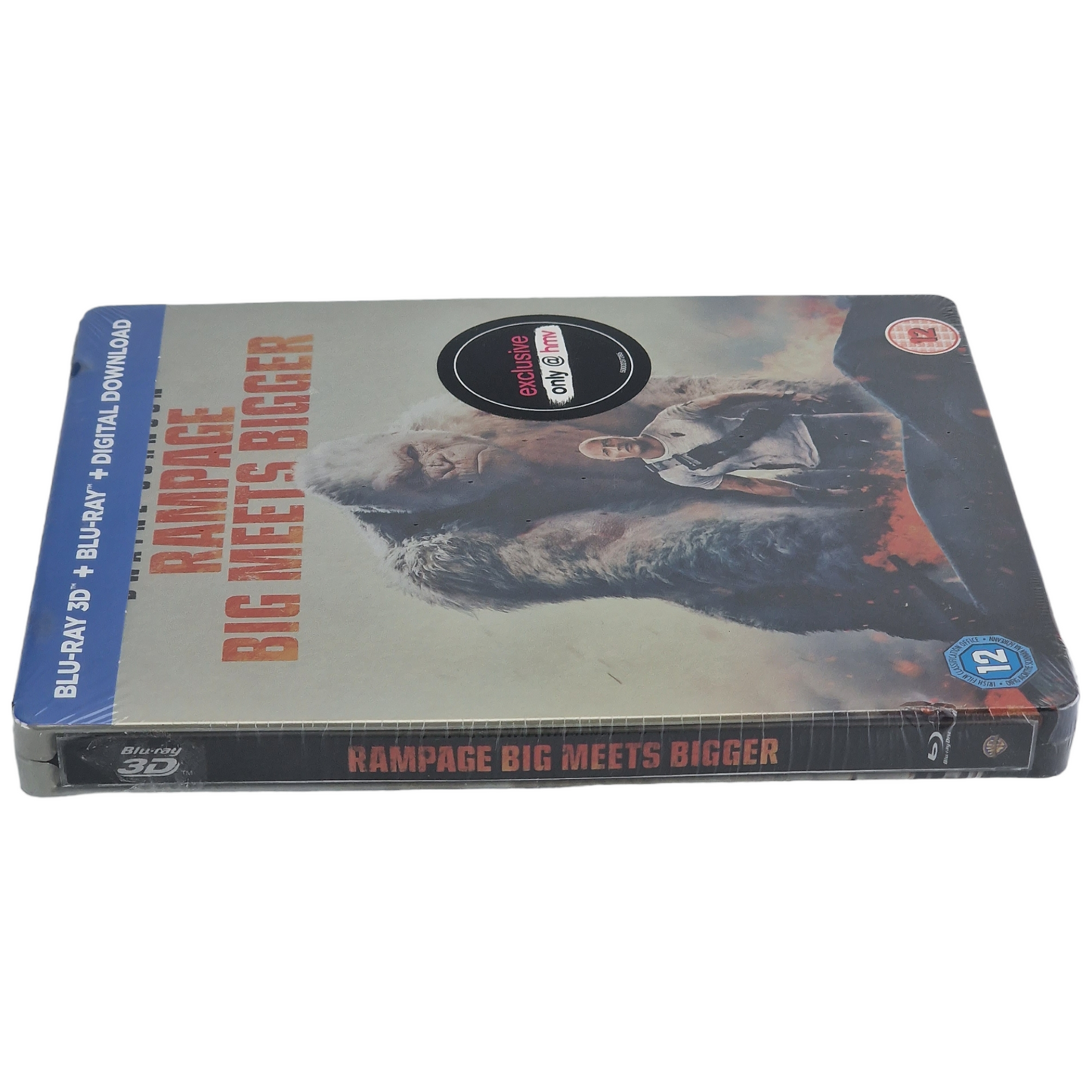 Rampage Blu-ray 3D + 2D Blu-ray SteelBook Dwayne Johnson 2018 Limitée Region B