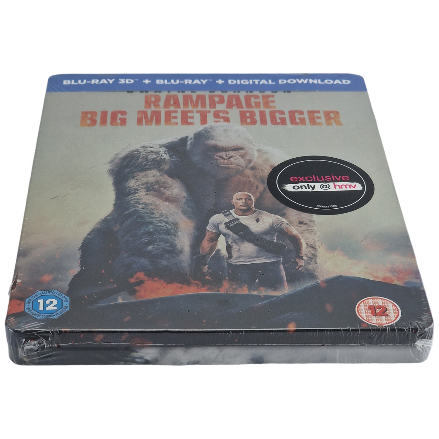 Rampage Blu-ray 3D + 2D Blu-ray SteelBook Dwayne Johnson 2018 Limitée Region B