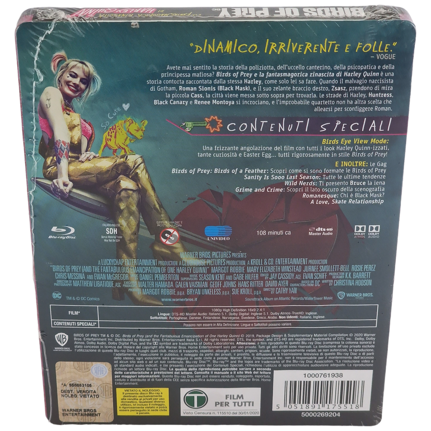 Birds of Prey (Harley Quinn) Blu-ray Steelbook Margot Robbie 2020 Region B