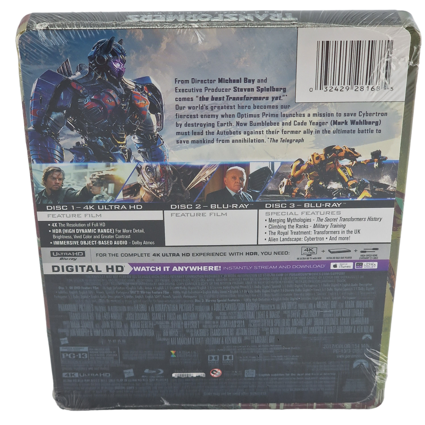 Transformers: The Last Knight 4K Ultra HD Blu-ray + Blu-ray SteelBook 2017 A