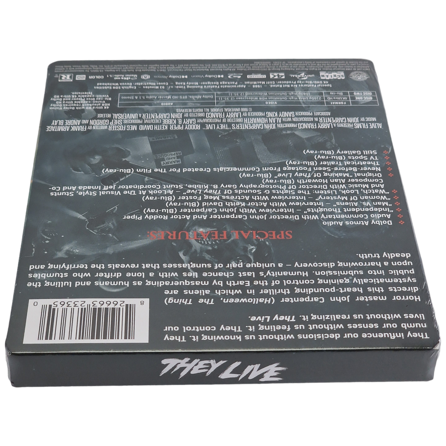 Invasion Los Angeles " They Live" SteelBook 4K Ultra HD + Blu-ray Carpenter A