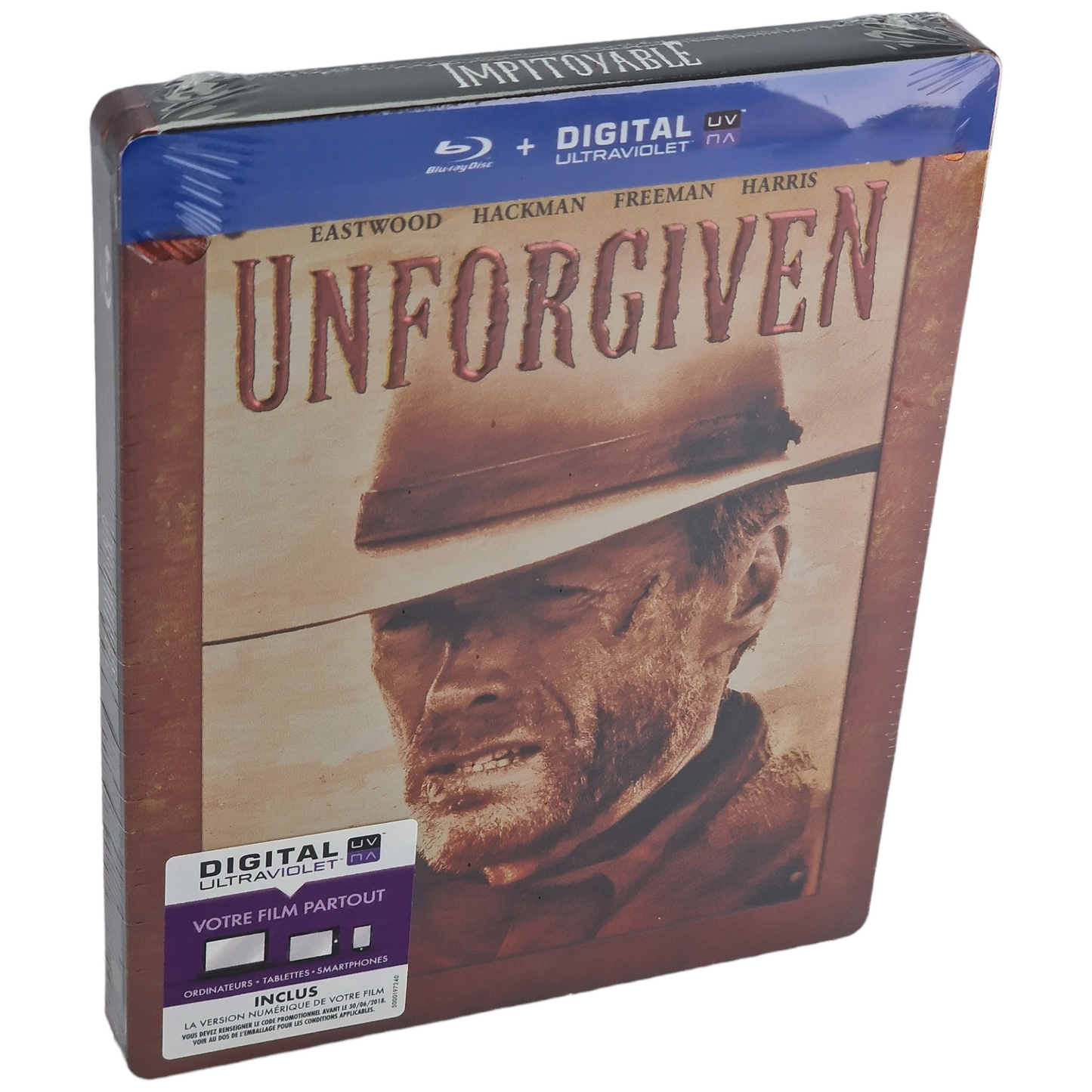 Impitoyable Clint Eastwood Unforgiven Blu-ray SteelBook Débossé Édt Ltd Libre