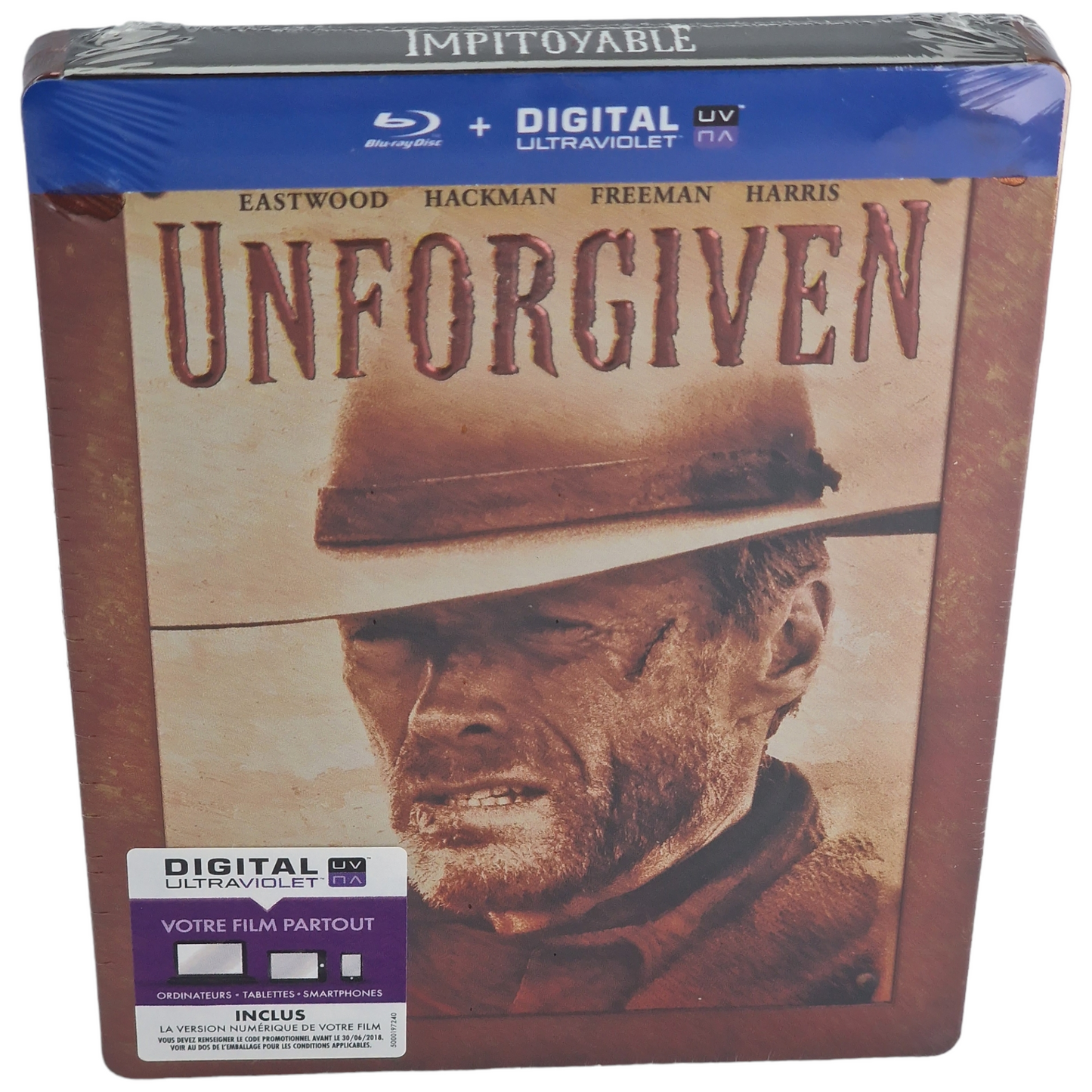 Impitoyable Clint Eastwood Unforgiven Blu-ray SteelBook Débossé Édt Ltd Libre