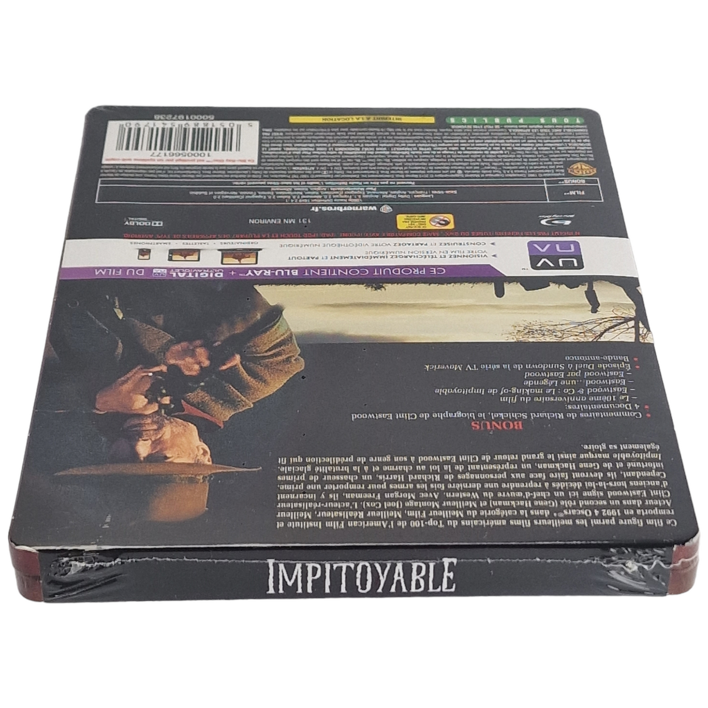 Impitoyable Clint Eastwood Unforgiven Blu-ray SteelBook Débossé Édt Ltd Libre