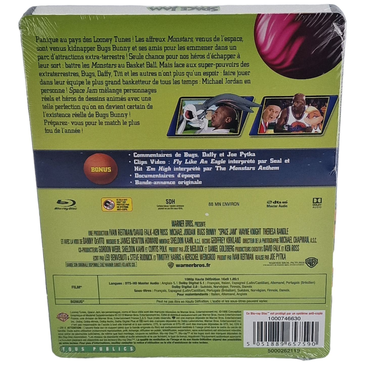 Space Jam 1996 Michael Jordan Blu-ray SteelBook édition Fnac 2019 Region B