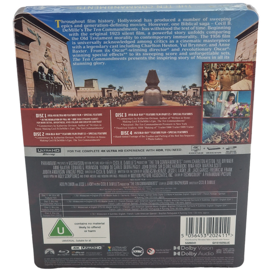 Les Dix Commandements (1956) - SteelBook 4K Ultra HD + Blu-ray - Zone libre + Zone B - vue 3