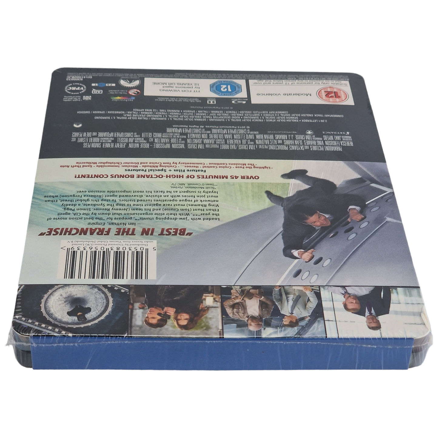 Mission Impossible Rogue Nation Blu-ray SteelBook Débossé Tom Cruise Zavvi Libre