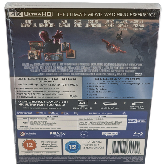 Avengers : Age of Ultron (2015) - SteelBook 4K Ultra HD + Blu-ray - Zone libre + Zone B - vue 3