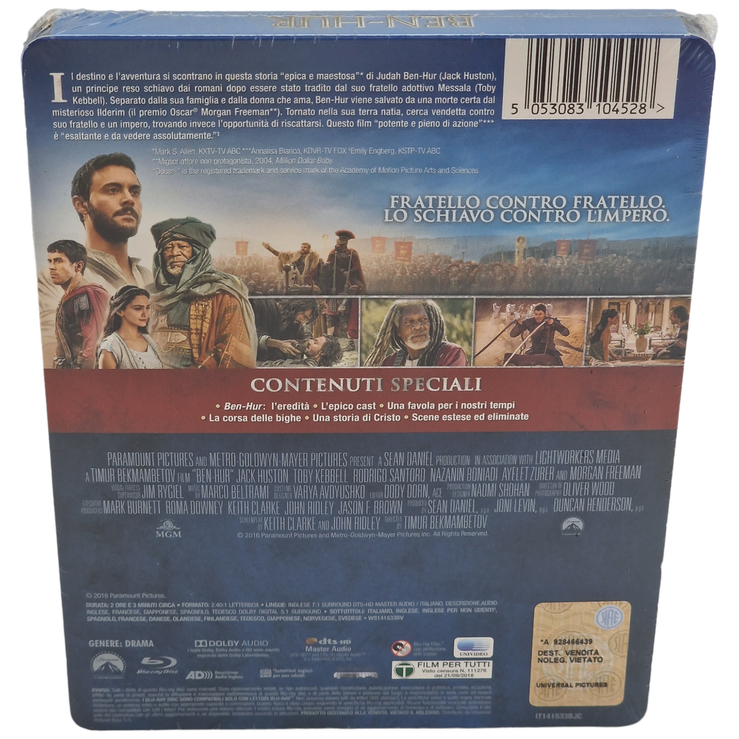 Ben-Hur Blu-ray SteelBook Débossé El Corte Inglés Morgan Freeman Region B