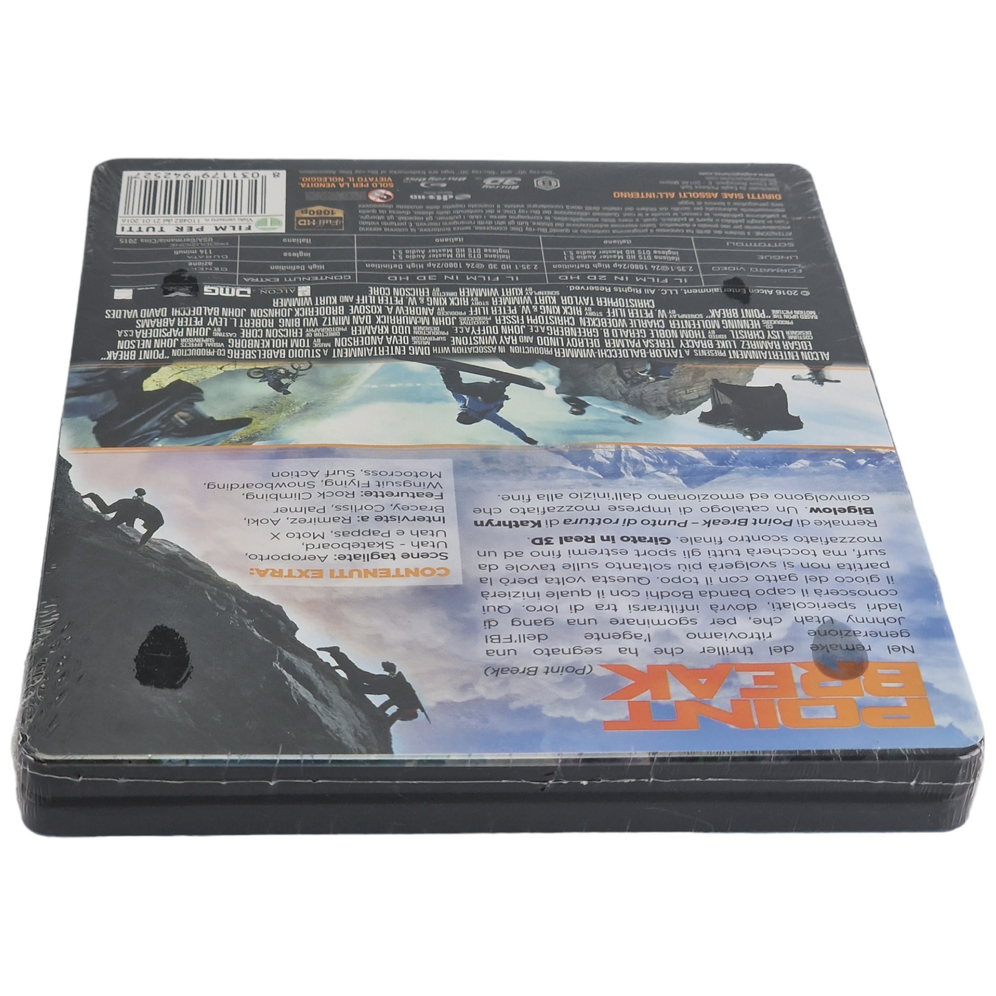 Point Break 2015  Blu-ray 3D + Blu-ray  SteelBook Débossé  Ericson  Core 2016  B