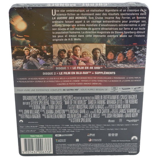 La Guerre des mondes (2005) - SteelBook 4K Ultra HD + Blu-ray - Zone libre + Zone B - vue 3