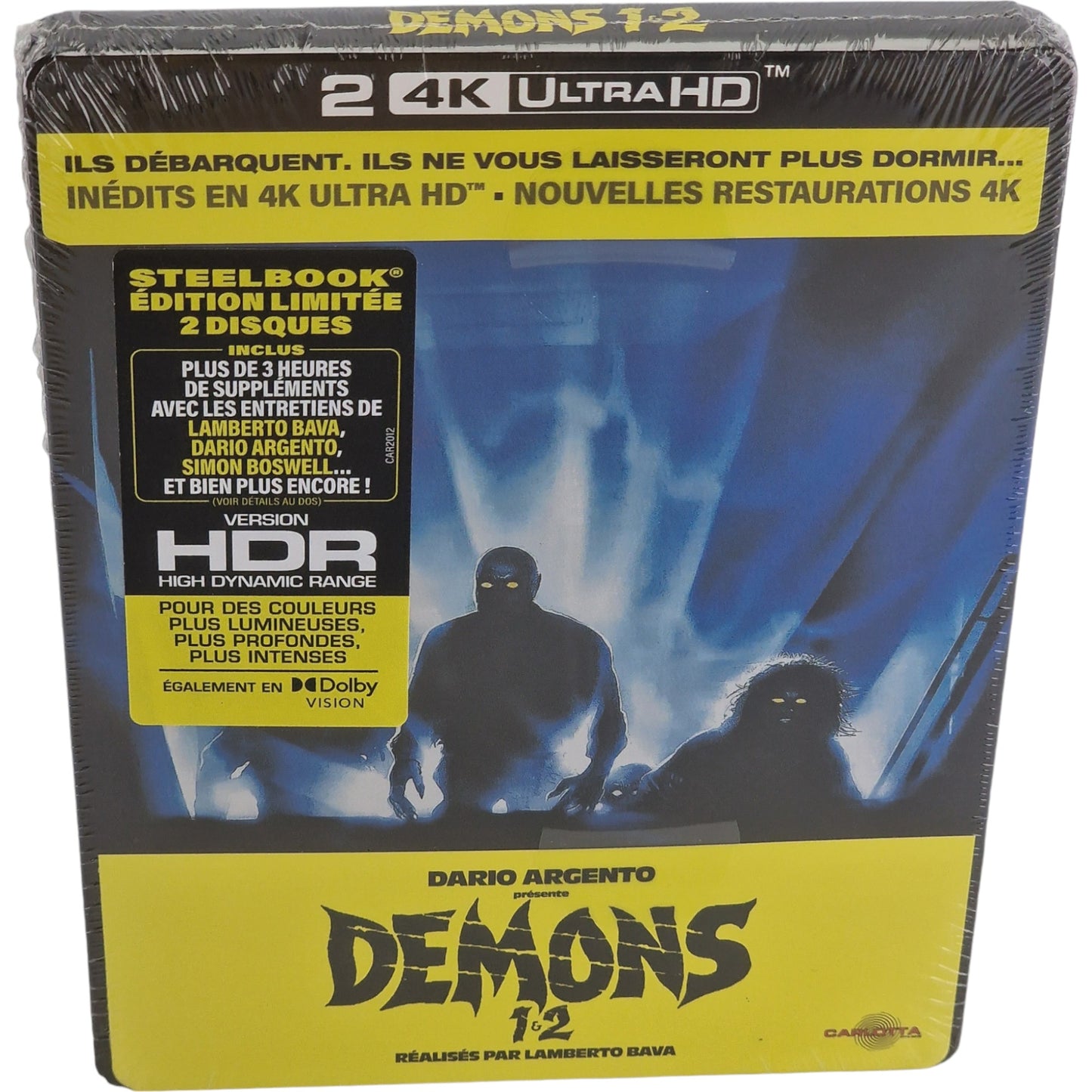 Demons 1 & 2 Steelbook 4K Ultra HD + Blu-ray 2 Films 2022 Region Libre