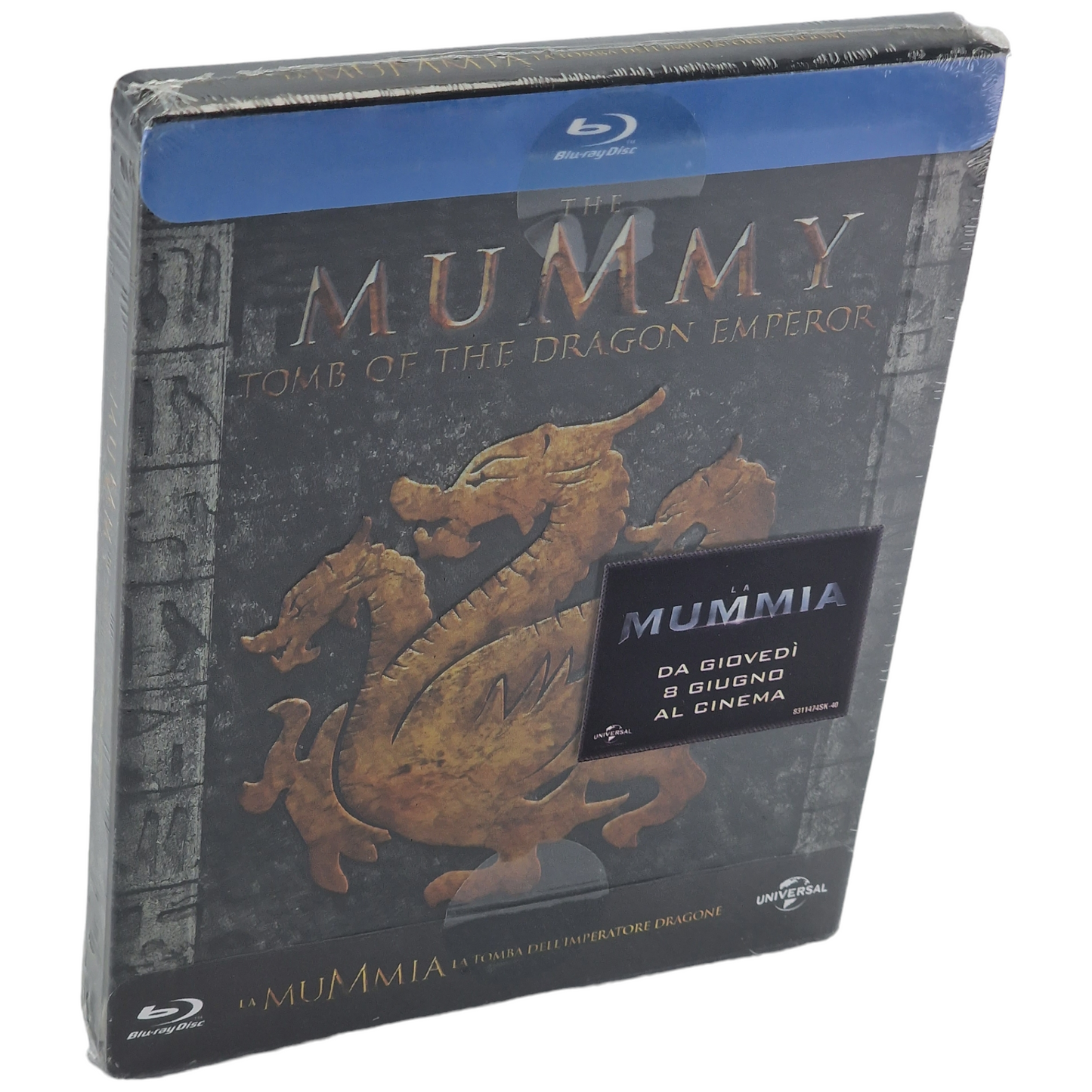 La Momie : Le tombeau de l'empereur Dragon  SteelBook Débossé Brendan Fraser  B