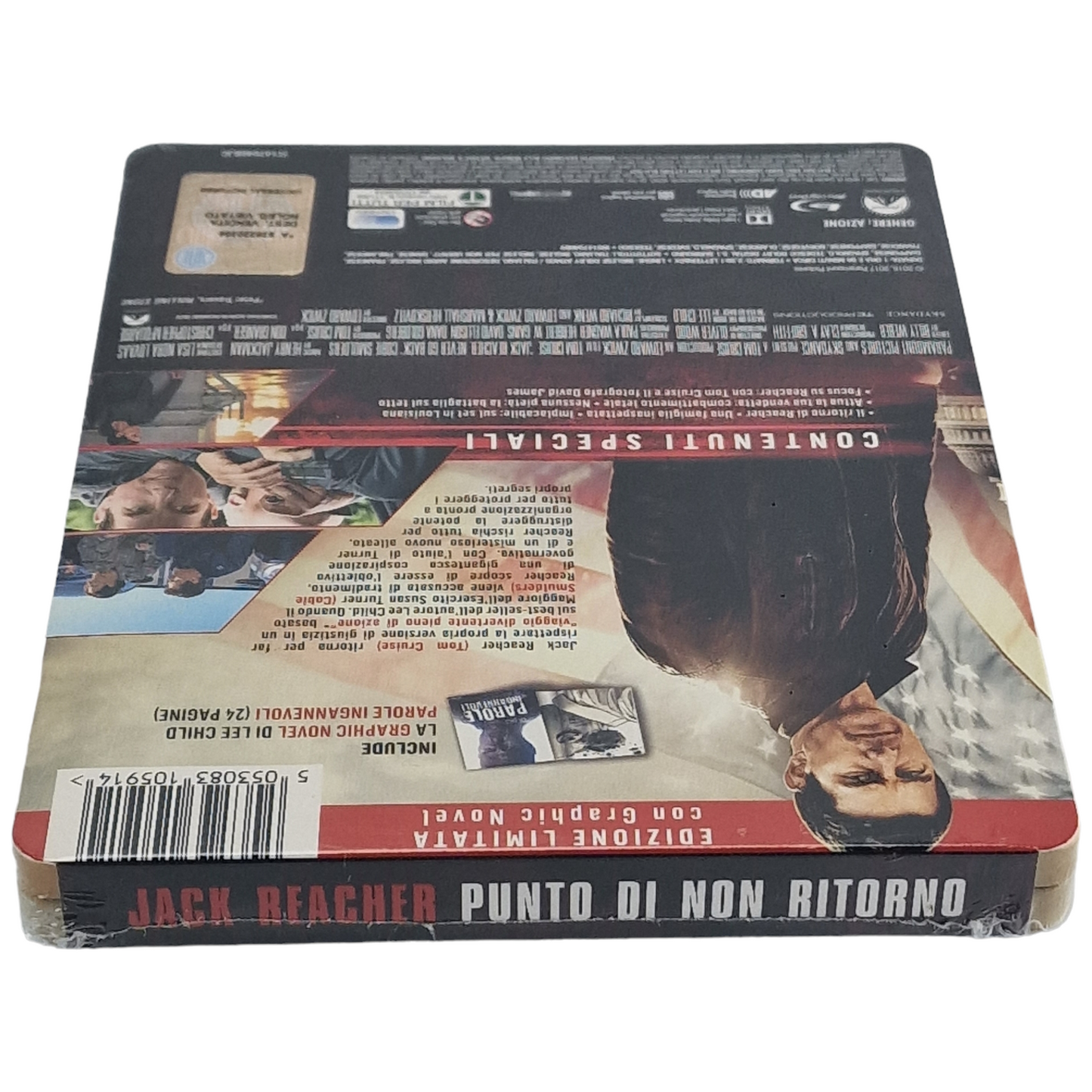 Jack Reacher: Never Go Back Blu-ray Steelbook Tom Cruise 2017 Region B