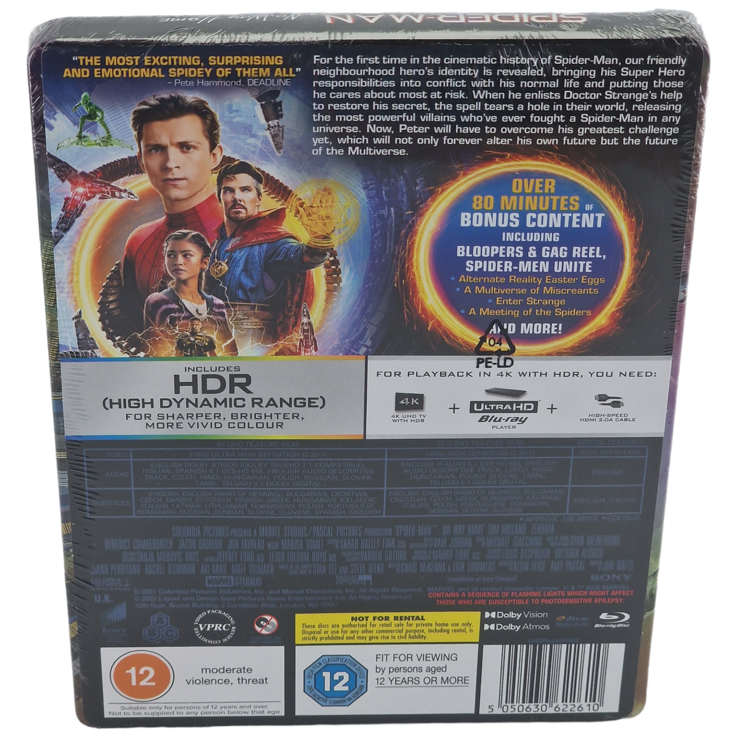 Spider-Man: No Way Home 4K Ultra HD + Blu-ray SteelBook Jon Watts Zavvi Libre