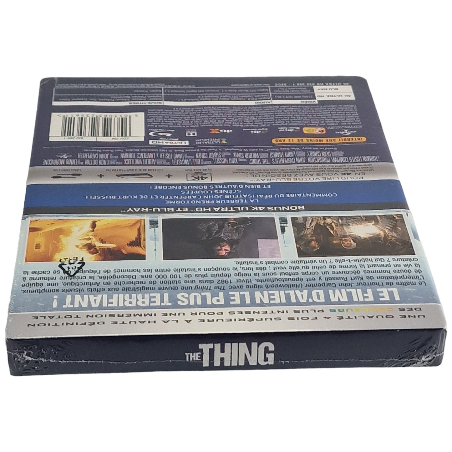 The Thing Blu-ray 4K Ultra HD + Blu-ray Steelbook Limitée John Carpenter Zone B