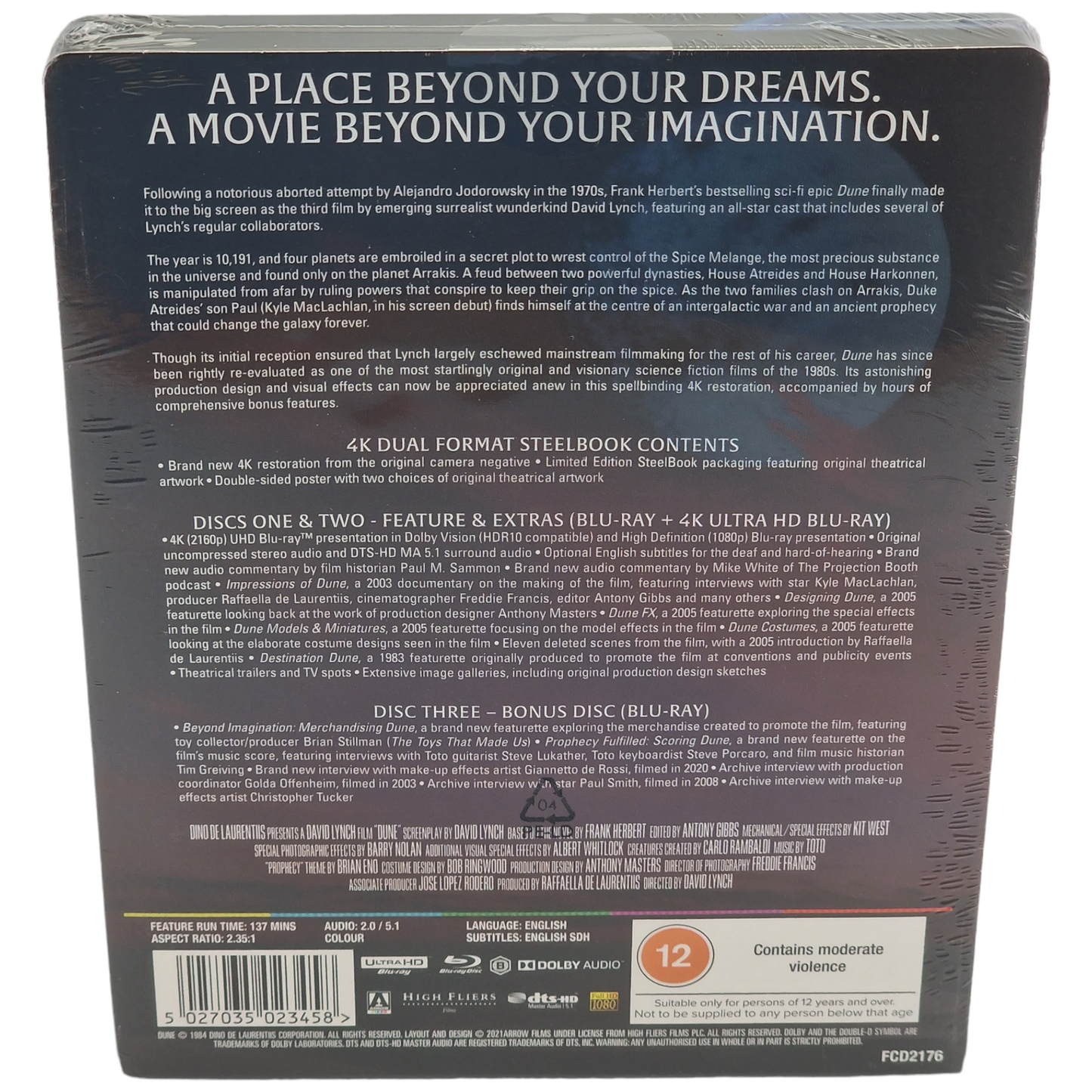 Dune 4K Ultra HD Blu-ray SteelBook Zavvi Édition limitée Zone Free Neuf VO