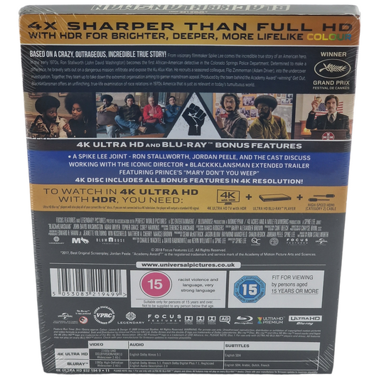 BlacKkKlansman (2018) - SteelBook 4K Ultra HD + Blu-ray - Zone libre + Zone B - vue 3