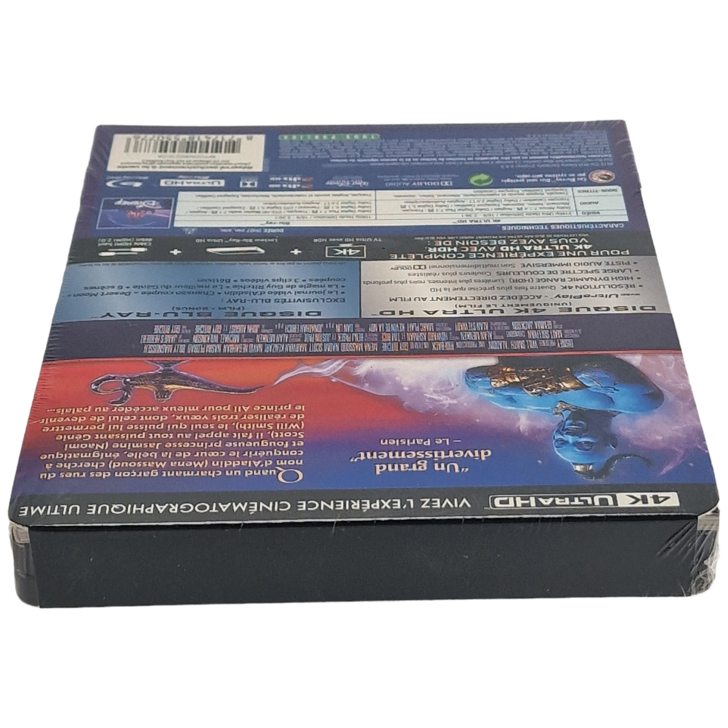 Aladdin 4K Ultra HD Blu-ray + Blu-ray SteelBook Débossé Fnac Disney Zone Libre