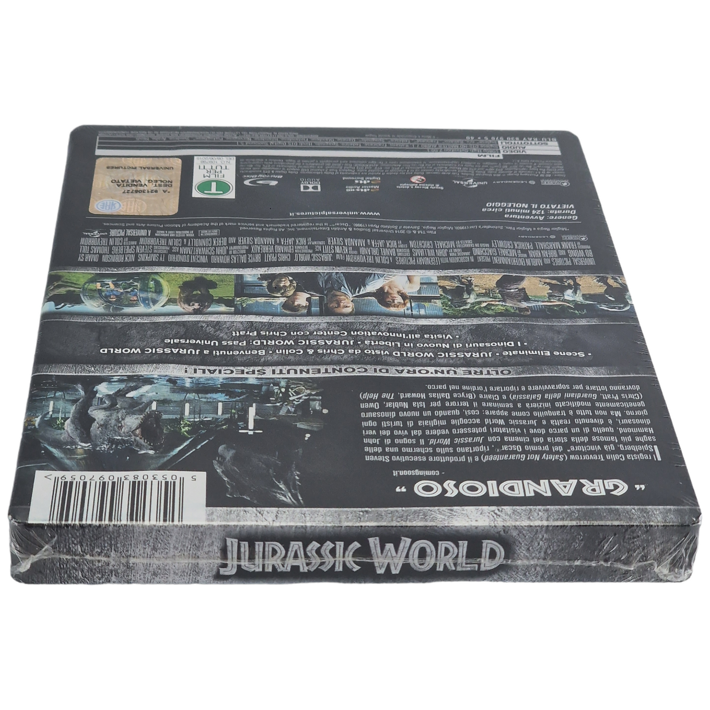 Jurassic World 2015 Blu-ray SteelBook Chris Pratt 2016 Region B