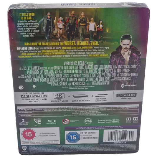 Suicide Squad (2016) - SteelBook 4K Ultra HD + Blu-ray - Zone libre - vue 3