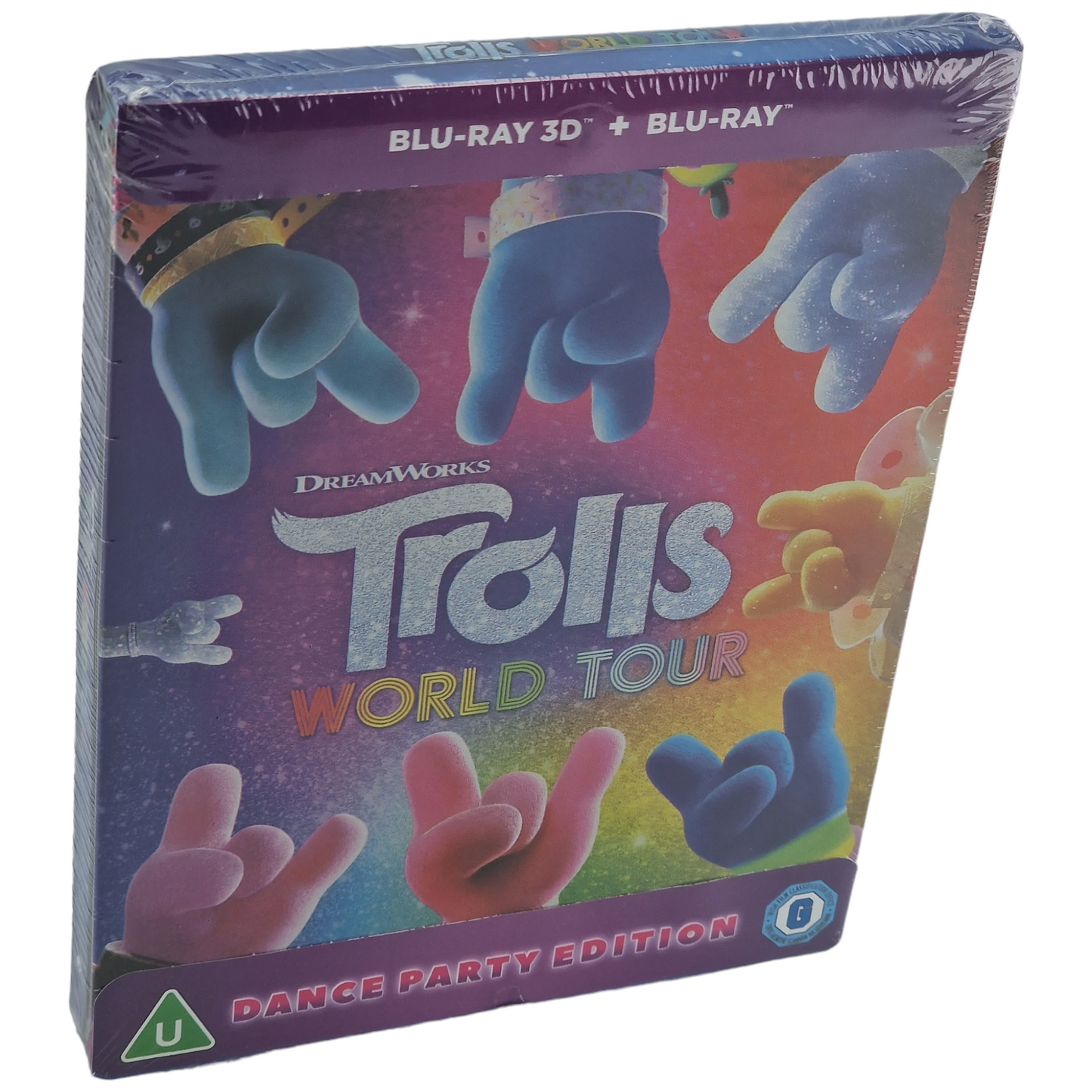 Trolls World Tour Blu-ray 3D + Blu-ray SteelBook Zavvi Exclusif Region B