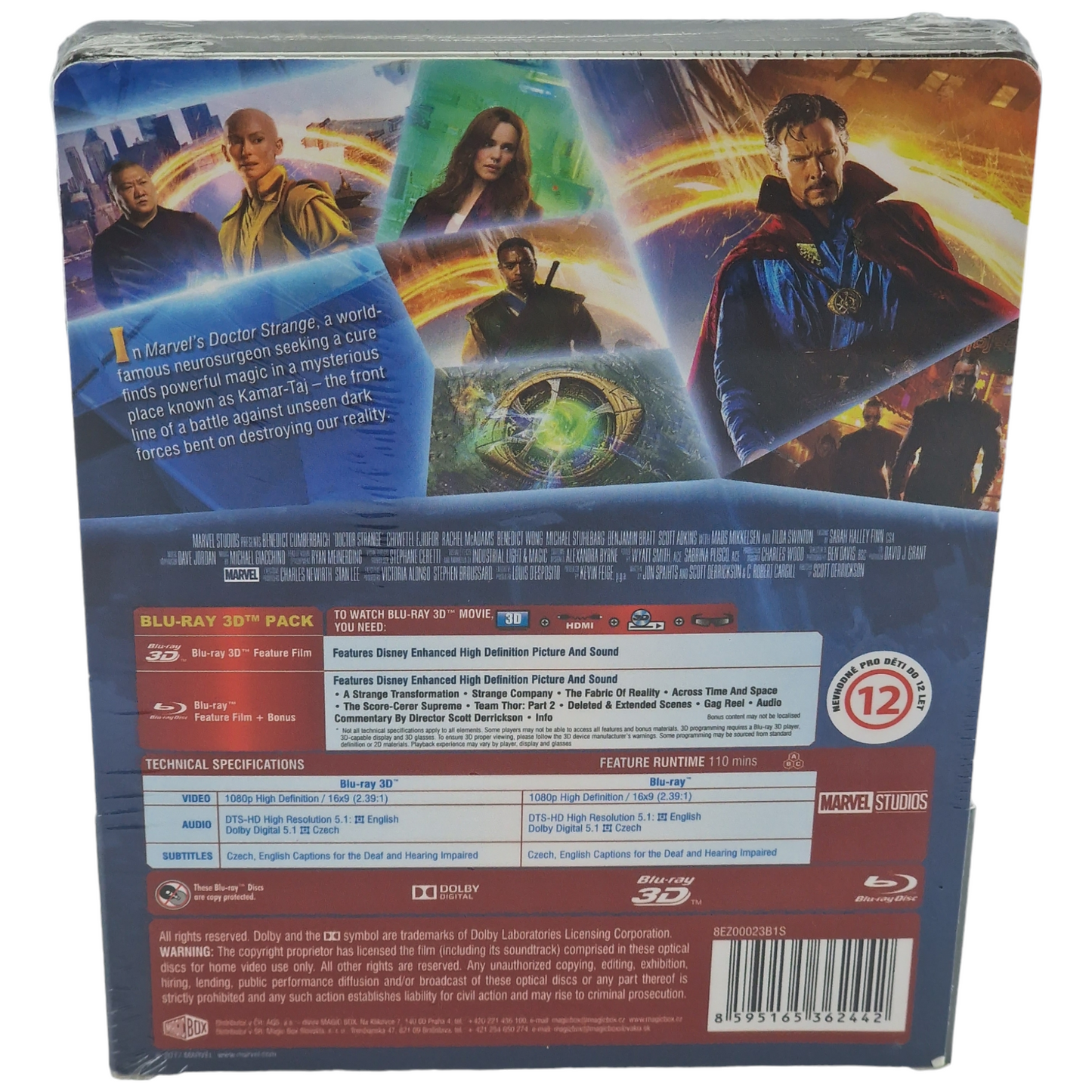 Doctor Strange Blu-ray 3D +Blu-ray Steelbook FilmArena Cumberbatch 2017 Zone B