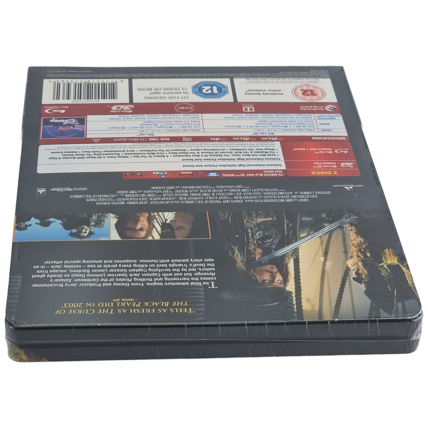 Pirates des Caraïbes Blu-ray 3D+2D SteelBook Débossé La Vengeance Salazar Zavvi