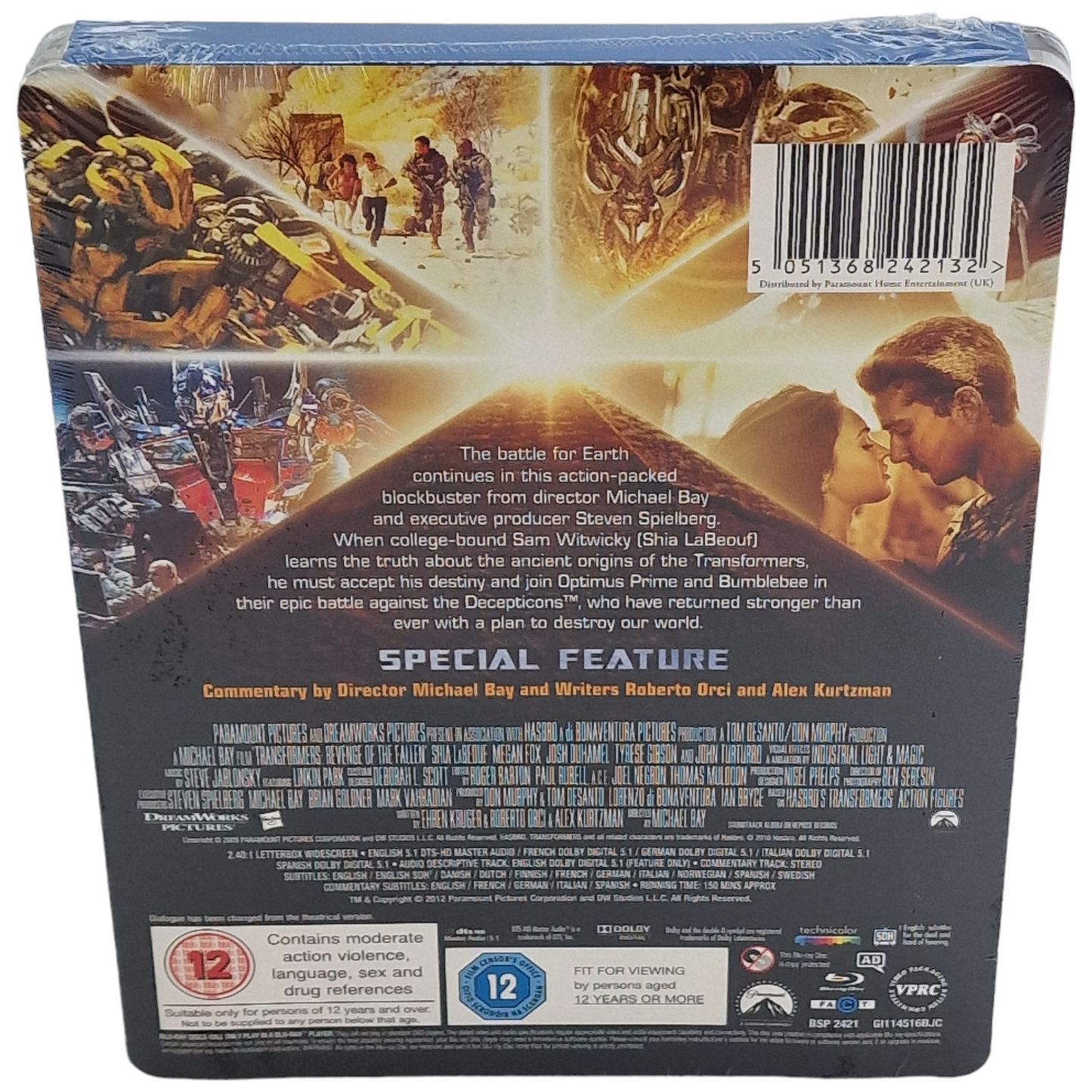 Transformers: Revenge of the Fallen Blu-ray SteelBook Débossé Zavvi limitée B