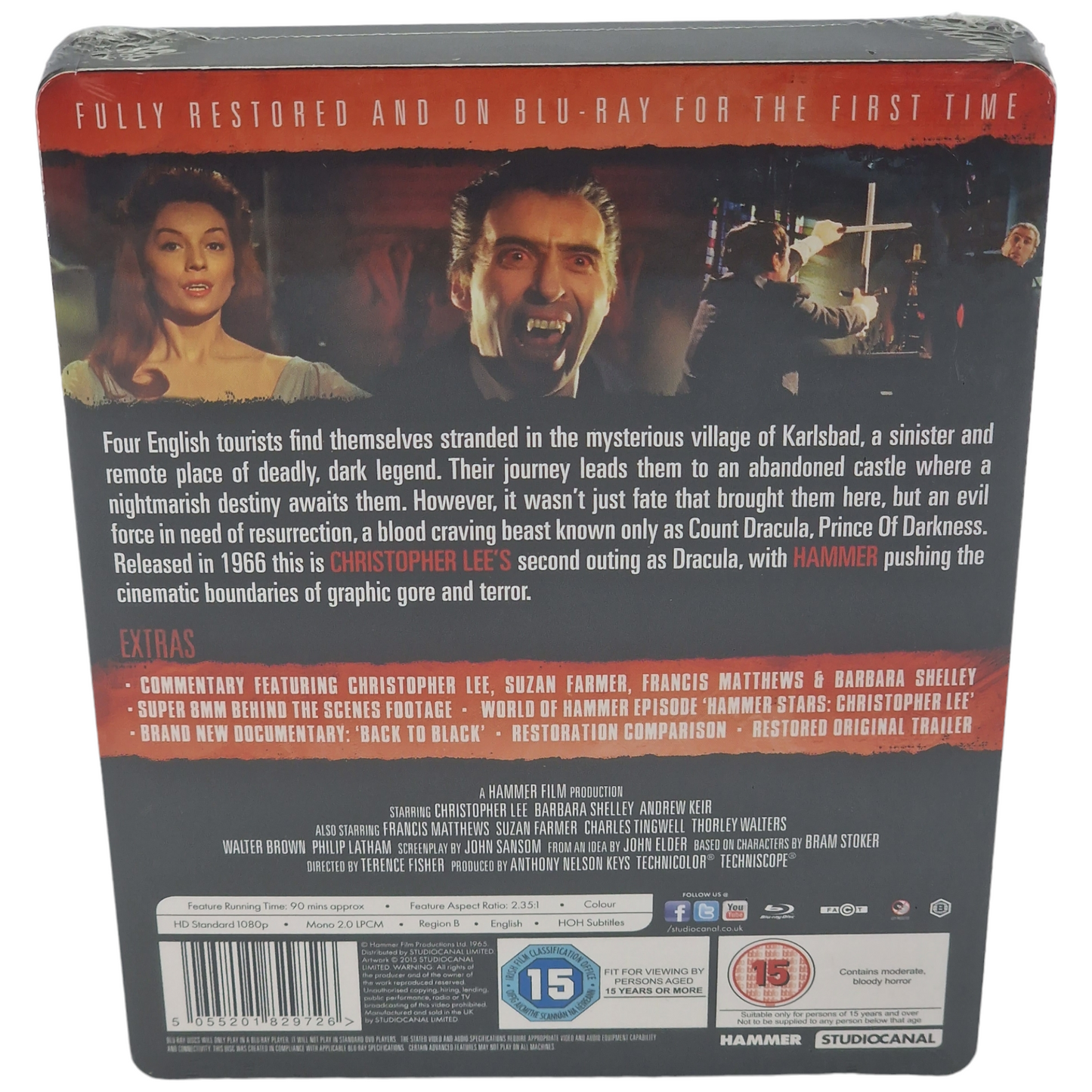 Dracula Prince des Ténèbres Blu-ray SteelBook limitée 2000 ex Zavvi 2015 Zone B