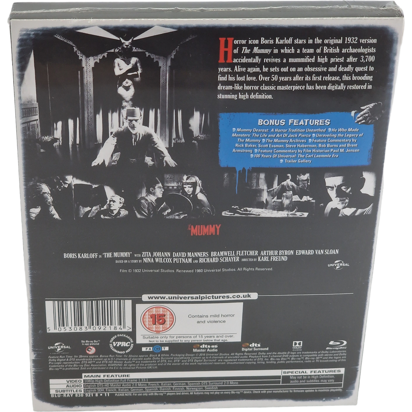 La Momie Boris Karloff Blu-ray SteelBook Karl Freund Zavvi 2016 Region Libre