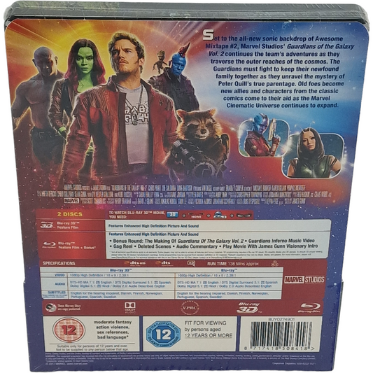 Les Gardiens de la Galaxie Vol. 2 (2017) - SteelBook Blu-ray 3D + Blu-ray - Zone libre - vue 3