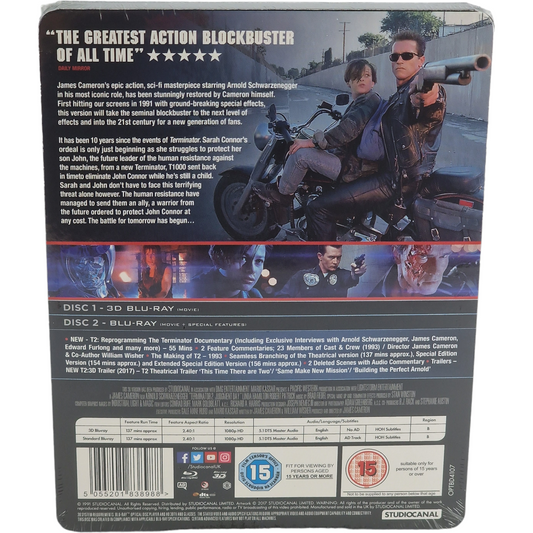 Terminator 2 : Le Jugement dernier (1991) - SteelBook Blu-ray 3D + Blu-ray - Zone B - vue 3