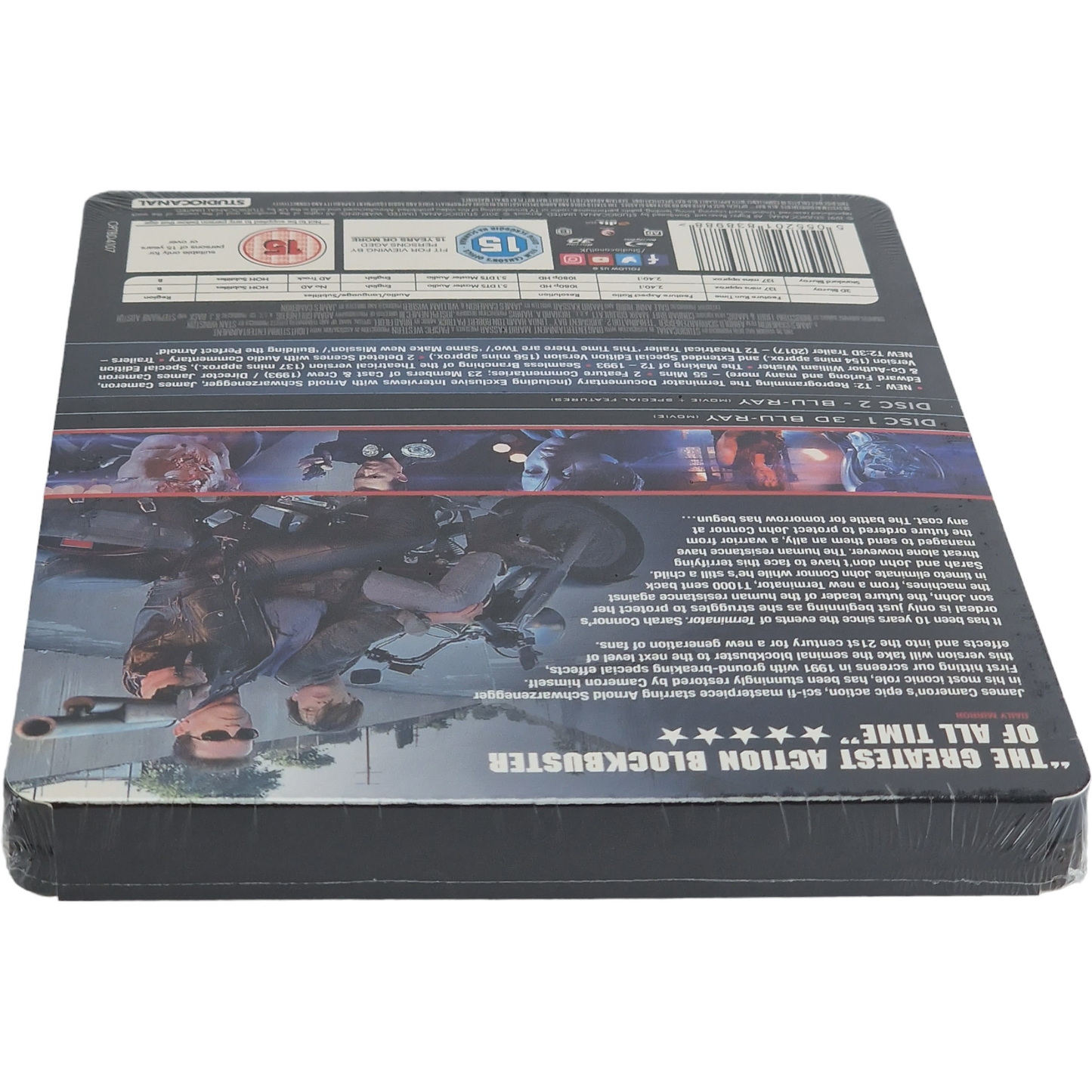 Terminator 2 Judgment Day Blu-ray 3D + Blu-ray SteelBook Zavvi 2000 Ex Zone B