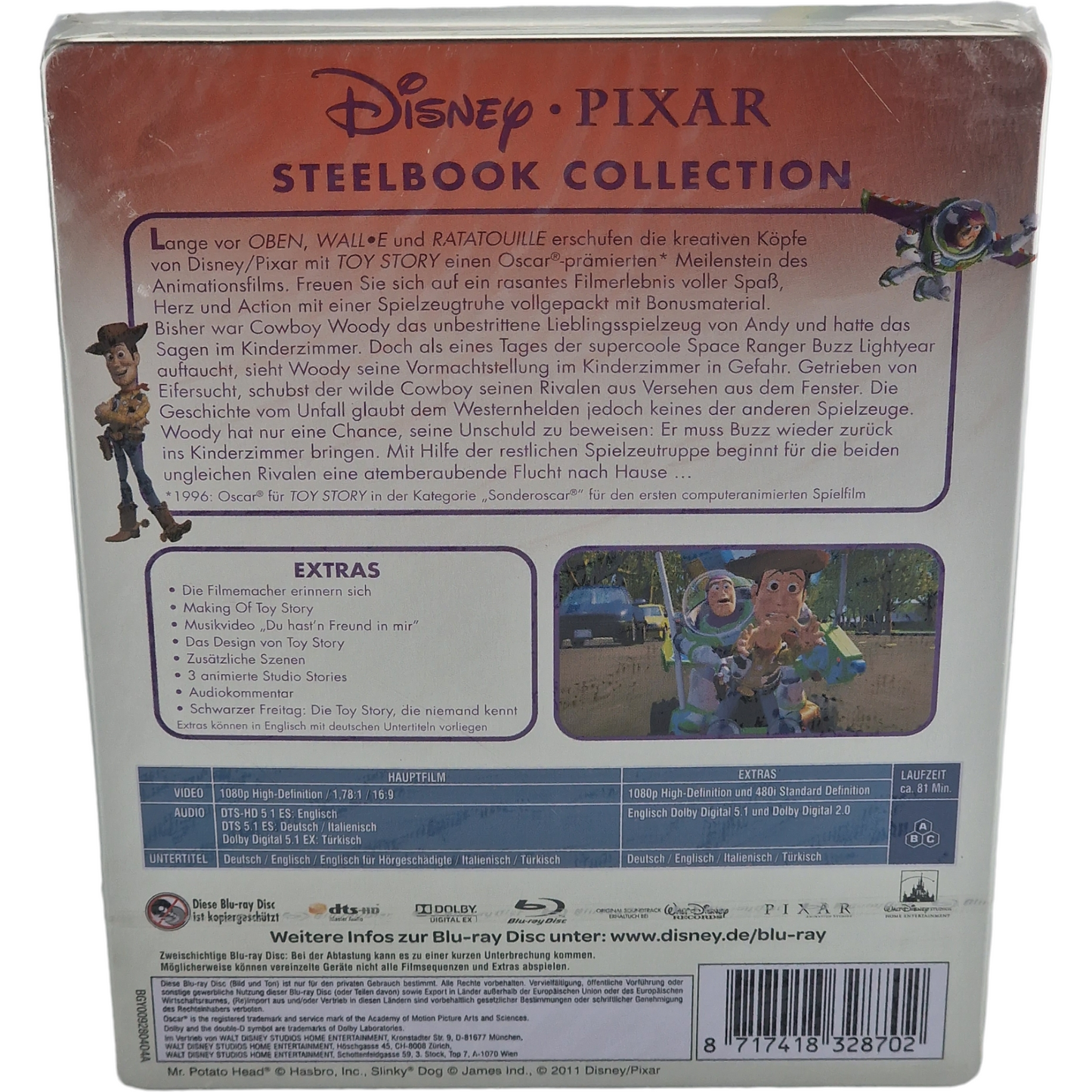 Toy Story Blu-ray SteelBook PIXAR Disney Tom Hankson Limitée 2011 Zone Libre