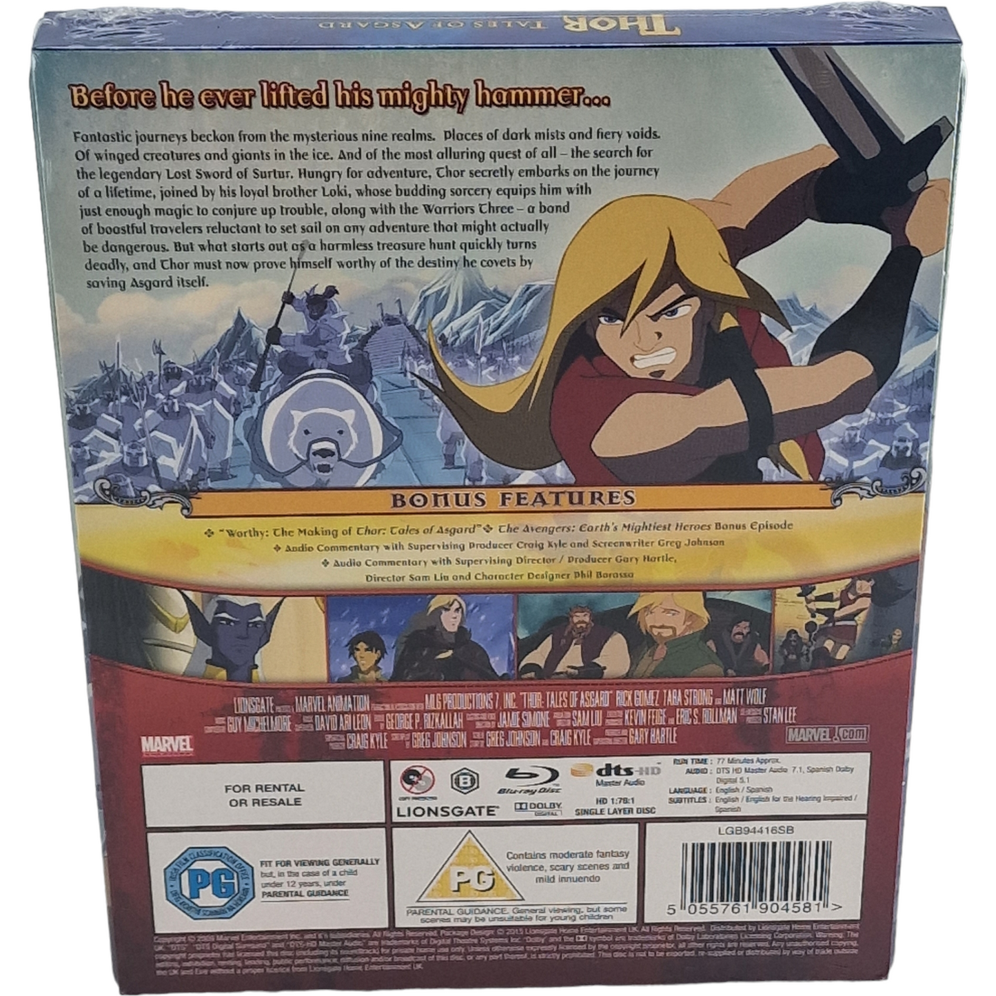 Thor: Tales of Asgard Blu-ray SteelBook 2015 Zavvi limitée 2000 Copies Zone B